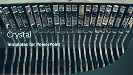  Presentation with keys - Theme with typo-keys-of-a-old background and a ocean colored foreground