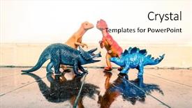  Presentation with floor - Slide set consisting of tyrannosaurus rex and other dinosaurs background and a cream colored foreground