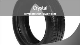  Presentation with car design - Presentation featuring tyre design - car tire on white background background and a gray colored foreground