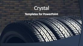 Presentation with car design - Colorful slides enhanced with tyre design - car tires on blurred background backdrop and a dark gray colored foreground
