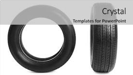  Presentation with car design - Presentation with tyre design - car tires on white background background and a light gray colored foreground
