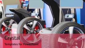  Presentation with tyre - Theme consisting of tyre fitting equipment background and a red colored foreground