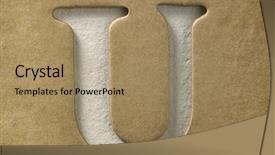  Presentation with alphabet - Slides with u - cut out alphabet u background and a coral colored foreground