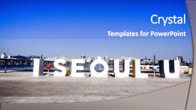  Presentation with square - PPT layouts having u - famous riverbank square with i background and a cobalt blue colored foreground