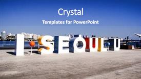  Presentation with square - Slide deck enhanced with u - famous riverbank square with i background and a teal colored foreground