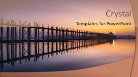  Presentation with bridge - Presentation consisting of u-bein-bridge-in-myanmar background and a lemonade colored foreground
