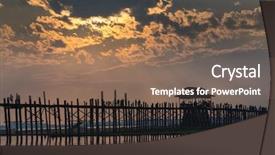  Presentation with wood bridge - Amazing presentation theme having u bein wooden teck bridge backdrop and a  colored foreground