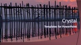  Presentation with wood bridge - Beautiful slides featuring u bein wooden teck bridge backdrop and a tawny brown colored foreground