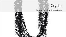  Presentation with alphabet - Cool new PPT layouts with u - hand-written alphabet isolated over the white background backdrop and a white colored foreground