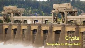  Presentation with free electric dam - Presentation theme consisting of u s army - bonneville lock dam background and a violet colored foreground