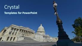  Presentation with united states capitol building - Audience pleasing slide deck consisting of u-s-capitol-building backdrop and a ocean colored foreground