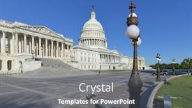  Presentation with united states capitol building - Presentation theme enhanced with u-s-capitol-building background and a gray colored foreground
