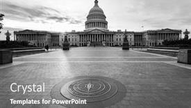  Presentation with united states capitol building - Slide set with u-s-capitol-building background and a gray colored foreground