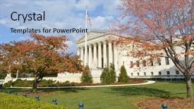  Presentation with supreme court - PPT theme enhanced with u s flag - u s supreme court background and a light blue colored foreground