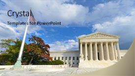  Presentation with supreme court - Audience pleasing presentation theme consisting of u s flag - u s supreme court backdrop and a light blue colored foreground