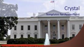  Presentation with white house - Cool new presentation design with u s flag - white house and its front backdrop and a sky blue colored foreground