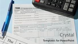  Presentation with income tax - Theme consisting of u-s-individual-income-tax background and a light gray colored foreground