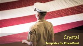  Presentation with marine corps - Theme having u-s-marine-corps-military background and a tawny brown colored foreground
