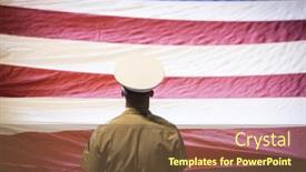  Presentation with marine corps - Slide deck featuring u-s-marine-corps-military background and a tawny brown colored foreground