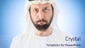  Presentation with muslim tombstone - Presentation design having uae clothing - unhappy and bored muslim young background and a sky blue colored foreground
