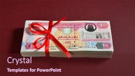  Presentation with reward - Presentation theme with uae-dirham-currency background and a tawny brown colored foreground