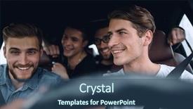  Presentation with road trip - Amazing slide set having uber - group of people inside backdrop and a ocean colored foreground