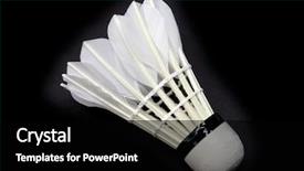  Presentation with black yellow color - Audience pleasing presentation theme consisting of uber - shuttlecock isolated on black color backdrop and a black colored foreground