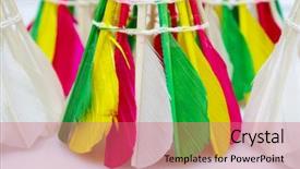  Presentation with close up garlic bulbs - Amazing theme having uber - shuttlecocks birdie close-up backdrop and a coral colored foreground