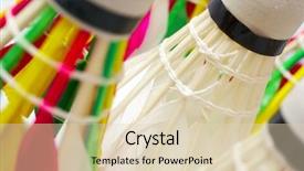  Presentation with close up of an apron - Presentation design featuring uber - shuttlecocks birdie close-up background and a lemonade colored foreground