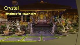  Presentation with history indonesia - Colorful presentation design enhanced with ubud - bali island indonesia backdrop and a wine colored foreground