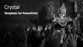  Presentation with ramayana - Theme with ubud-bali-indonesia-feb-27 background and a dark gray colored foreground