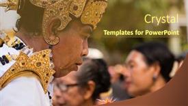  Presentation with prayer - Slide deck featuring ubud-bali-indonesia-nov-1 background and a tawny brown colored foreground