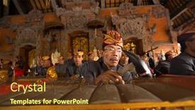  Presentation with queen - Colorful presentation design enhanced with ubud-bali-indonesia-nov-1 backdrop and a tawny brown colored foreground