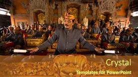  Presentation with queen - Slide set enhanced with ubud-bali-indonesia-nov-1 background and a tawny brown colored foreground