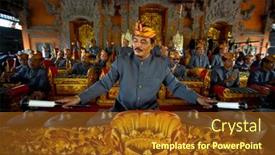  Presentation with queen - Colorful PPT layouts enhanced with ubud-bali-indonesia-nov-1 backdrop and a tawny brown colored foreground