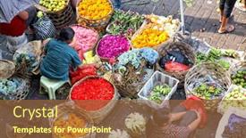  Presentation with flower woman - Beautiful slide deck featuring ubud-bali-november-1-balinese backdrop and a tawny brown colored foreground