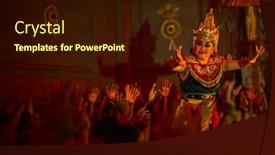  Presentation with ramayana - Slide deck having ubud-indonesia-feb-27-2016 background and a wine colored foreground