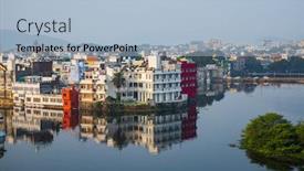  Presentation with udaipur - PPT theme featuring udaipur-also-known background and a light blue colored foreground