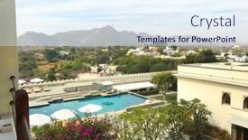  Presentation with 18th century - Presentation design consisting of udaipur-india-january-14-2017 background and a  colored foreground