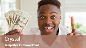  Presentation with african american families - Beautiful slides featuring uestion money - african american man holding twenty backdrop and a coral colored foreground