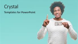  Presentation with filipino american relation - Slide deck consisting of uestion money - afro american man holding one background and a  colored foreground