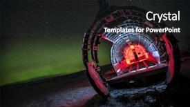  Presentation with dakota - Slide set featuring ufo - beautiful illuminated airplane wreck background and a dark gray colored foreground