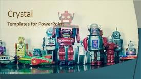  Presentation with ufo - Theme enhanced with ufo - old retro toys background and a lemonade colored foreground