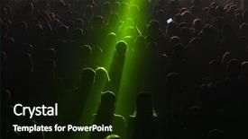  Presentation with stage lights - Audience pleasing slide deck consisting of ufo - rock concert crowd people backdrop and a black colored foreground