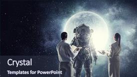  Presentation with space suit - Presentation theme consisting of ufo - scientists designing space suit mixed background and a tawny brown colored foreground