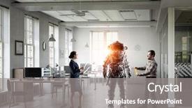  Presentation with space suit - Presentation consisting of ufo - scientists designing space suit mixed background and a gray colored foreground