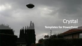  Presentation with ufo - Amazing slide deck having ufo over my neighborhood backdrop and a gray colored foreground