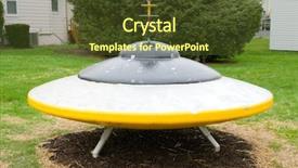  Presentation with ufo - Presentation theme enhanced with ufo background and a tawny brown colored foreground