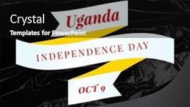  Presentation with independence day - Slide set having uganda-independence-day-and-oct background and a black colored foreground