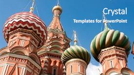  Presentation with red wedding carnations - Presentation theme featuring ui - st basil's cathedral in moscow background and a teal colored foreground